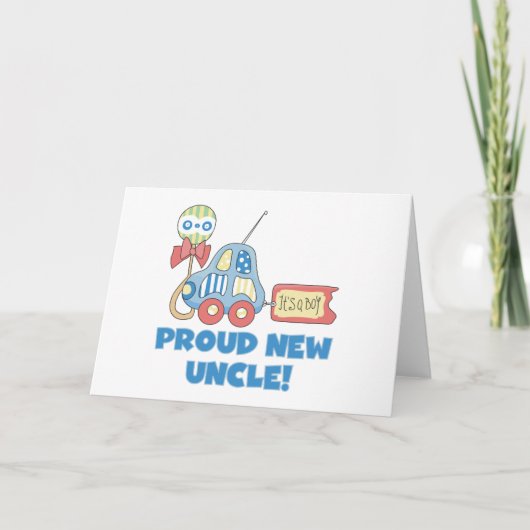 車誇りを持ったの新しい叔父それは男の子だ 案内状 (正面)