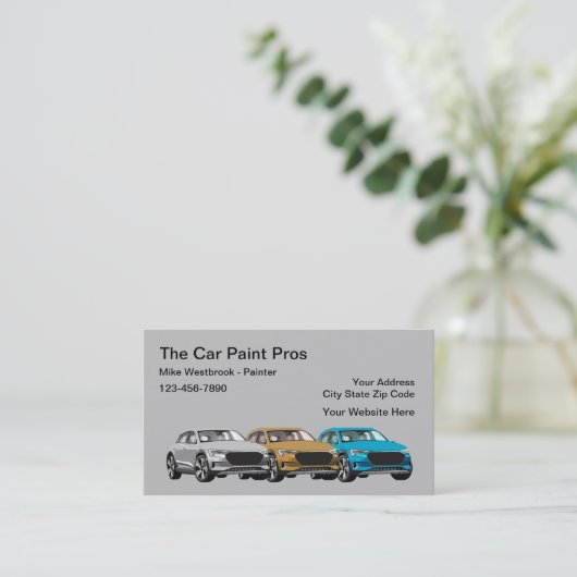 車車のの絵画サービス 名刺 (スタンド正面)