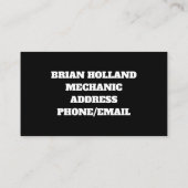 車車の整備士市松模様にフラグ赤 名刺 (裏面)