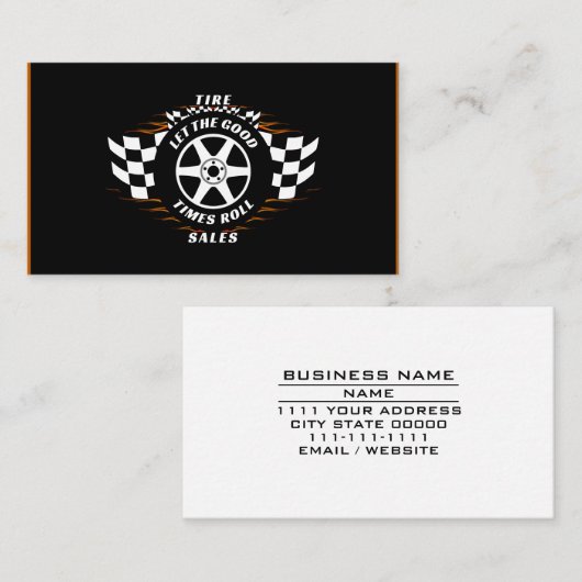 車車の産業タイヤ販売修理部品H 名刺 (正面/裏面)