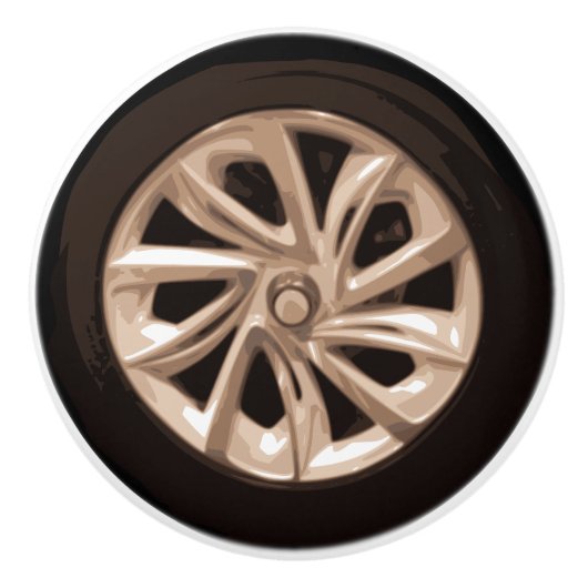 車車輪の第2グラフィック セラミックノブ (正面)