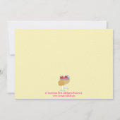 車輪およびカップケーキの体操の誕生会 招待状 (裏面)