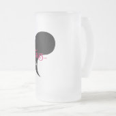 車輪がマ霜の降りたグ フロストグラスビールジョッキ (正面右)