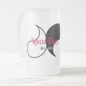 車輪がマ霜の降りたグ フロストグラスビールジョッキ (正面左)