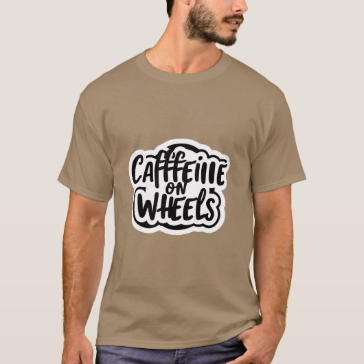 車輪にカフェイン Tシャツ (正面)