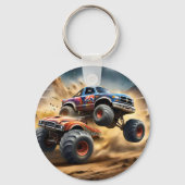 車輪のカオス:モンスタートラックがダービーを叩き潰す。 キーホルダー (裏面)