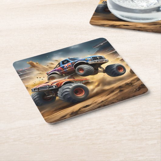 車輪のカオス:モンスタートラックがダービーを叩き潰す。 スクエアペーパーコースター (アングル)