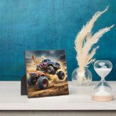 車輪のカオス：モンスタートラックがダービーを叩き潰す。 フォトプラーク (インサイチュ)