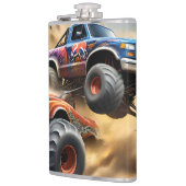 車輪のカオス:モンスタートラックがダービーを叩き潰す。 フラスク (左)