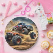 車輪のカオス：モンスタートラックがダービーを叩き潰す。 ペーパープレート (パーティー)