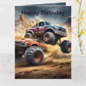 車輪のカオス:モンスタートラックのスマッシュダービー カード (黄色い花)