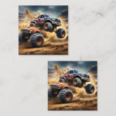 車輪のカオス:モンスタートラックのスマッシュダービー スクエア名刺 (正面/裏面)