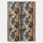 車輪のカオス:モンスタートラックのスマッシュダービー スローブランケット (正面縦)