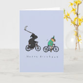 車輪の死神 |ダークユーモア誕生日カード カード (黄色い花)