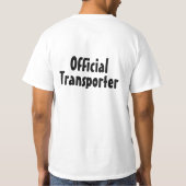 車輪の運送者のTシャツの足 Tシャツ (裏面)