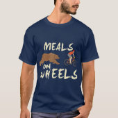 車輪の食事サイクリング自然デザインバイクもしくは自転車に乗る人 Tシャツ (正面)