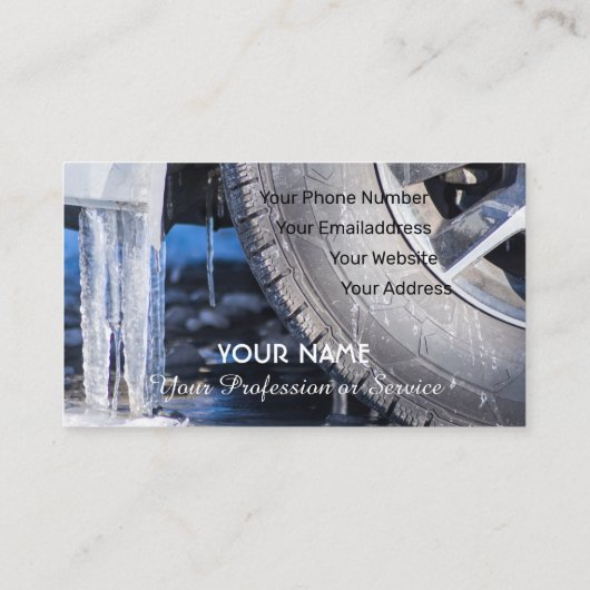 車輪エレガント・タイヤの専門家用名刺 名刺 (裏面)