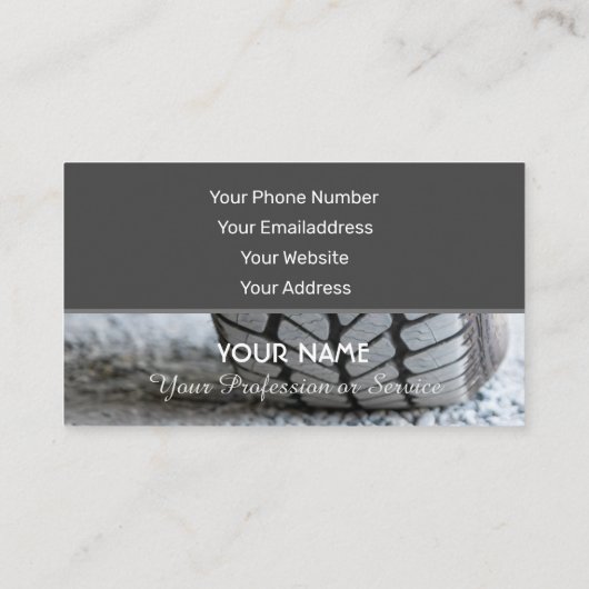 車輪エレガント・タイヤの専門家用名刺 名刺 (裏面)