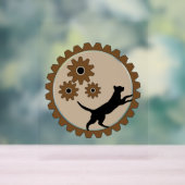 車輪付きの犬かご アクリルサイン (ニュートラル)