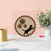 車輪付きの犬かご アクリルサイン (ウェディング)