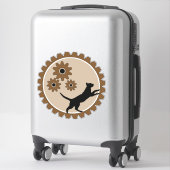 車輪付きの犬かご シール (スーツケース)