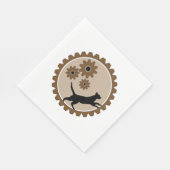 車輪付きの犬かご スタンダードランチョンナプキン (角)