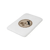 車輪付きの犬かご バスマット (アングル)