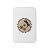 車輪付きの犬かご バスマット (正面縦)