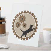 車輪付きの犬かご 台座サイン (インサイチュ)