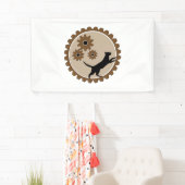 車輪付きの犬かご 横断幕 (インサイチュ)