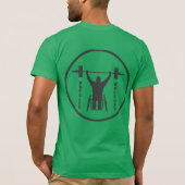 車輪付きトレーニングブラックグリーンNO BG Tシャツ (裏面)