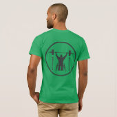 車輪付きトレーニングブラックグリーンNO BG Tシャツ (裏面フル)