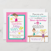 車輪及びカップケーキの体操のパーティの招待状 招待状