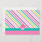 車輪及びカップケーキの体操のパーティの招待状 招待状 (裏面)