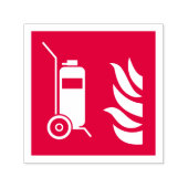 車輪式消火器安全標識 セルフインキングスタンプ (デザイン)
