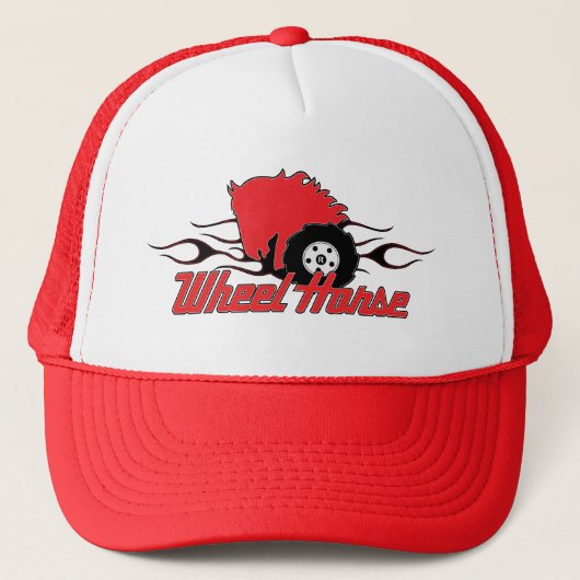 車輪馬の庭の芝刈機のトラクターの農場の帽子 キャップ (正面)