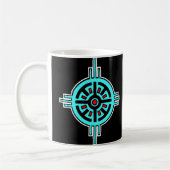 車輪黒い薬 コーヒーマグカップ (左)