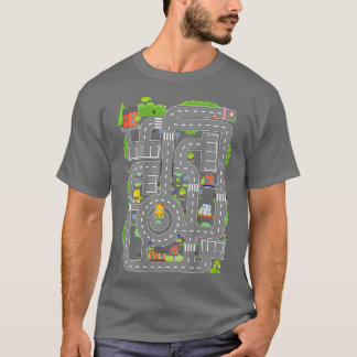 車遊のパパバック遊マット車レーストラックファム Tシャツ