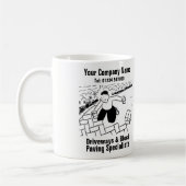 車道とブロック舗装漫画。 コーヒーマグカップ (左)