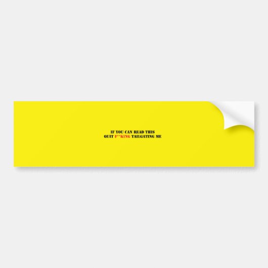 車間距離無視 バンパーステッカー (正面)