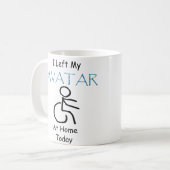 車離れイスで今日の家のアバター コーヒーマグカップ (正面左)