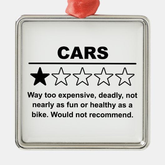 車1つ星レート メタルオーナメント (正面)