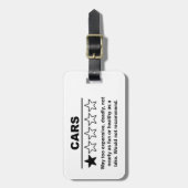 車1つ星レート ラゲッジタグ (正面縦)