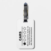 車1つ星レート ラゲッジタグ (裏面縦)