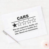 車1つ星レート 長方形シール (封筒)