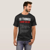 車10私の人生でより多くの車で欲しいもの Tシャツ (正面フル)