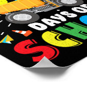 車100日の学校アパレルダンプトラック ポスター (角)