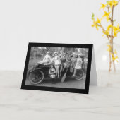 車1919年の美しいを浸すこと カード (黄色い花)