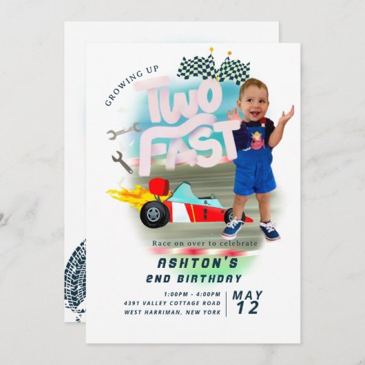 車2速 招待状 (正面/裏面)