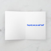 「車」か「カード?」 誕生日カード。 おもしろい カード (内部)